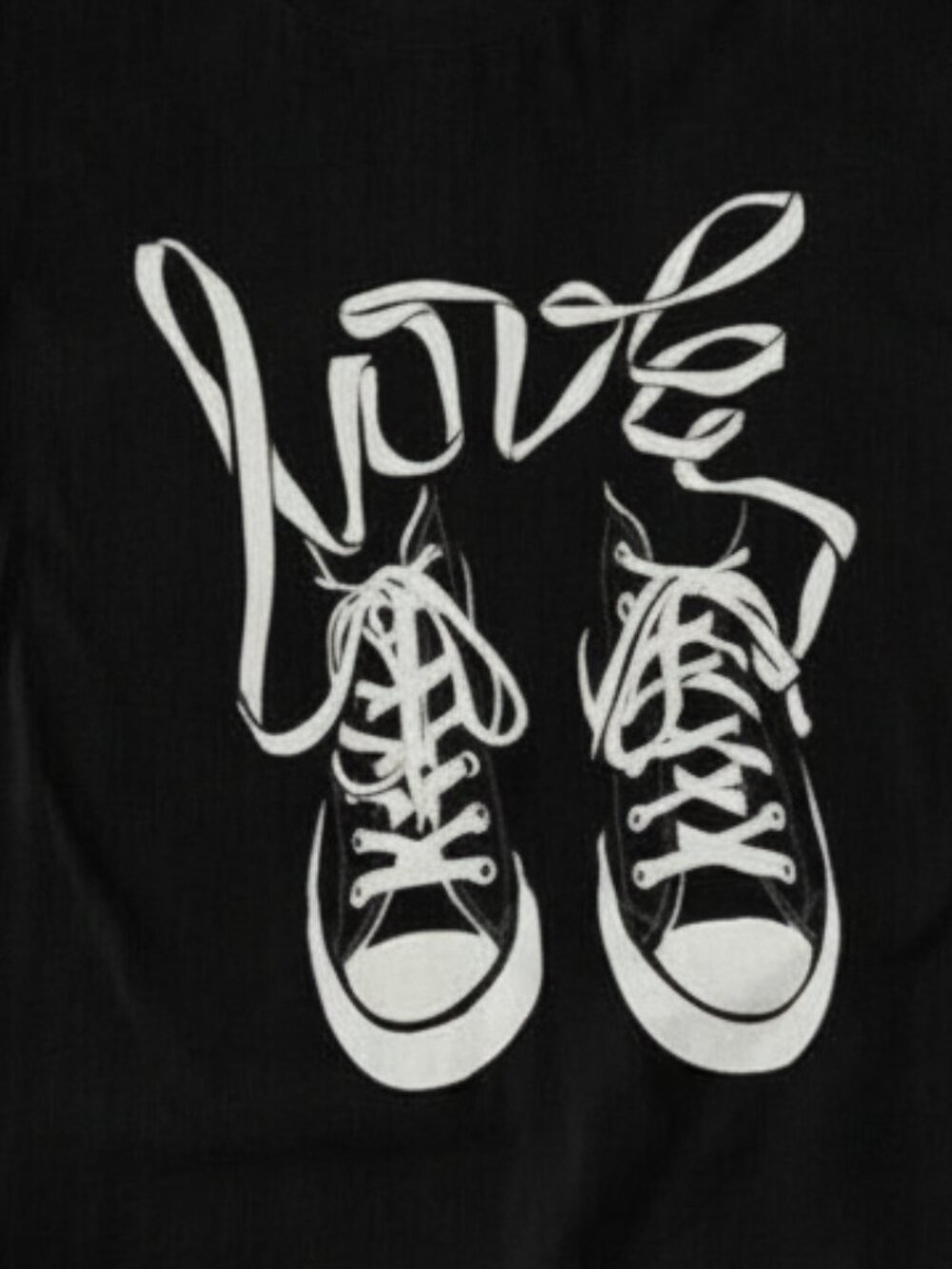 Love Converse Style Sneakers Graphic T-Shirt Cute Casual Streetwear Unisex - Picture 2 of 3